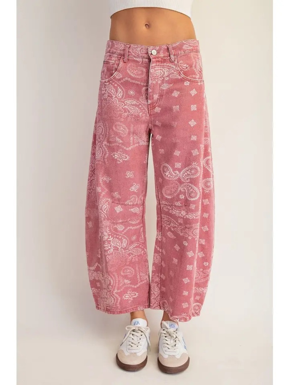 Eesome Paisley Wide Leg Jeans - Women Size Medium